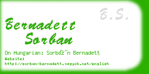 bernadett sorban business card